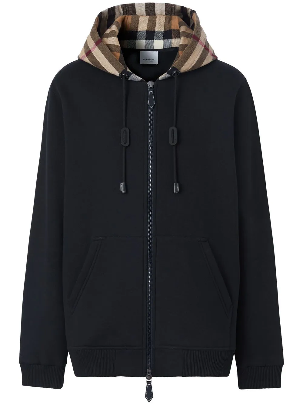 

Клетчатое худи BURBERRY, черный