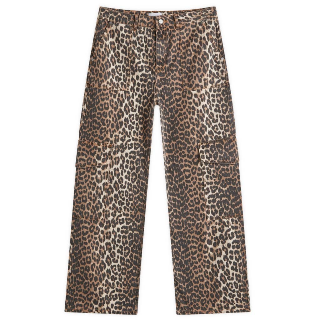 

Джинсы Agni с принтом Ganni, цвет leopard