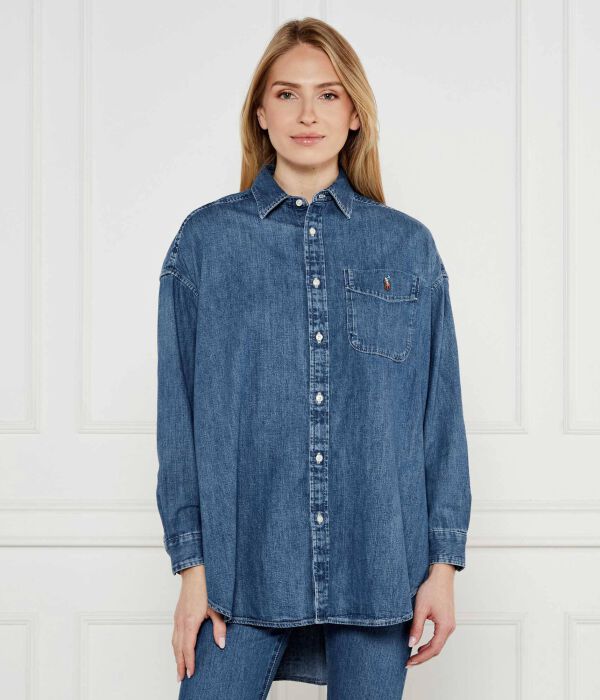 

Рубашка джинсовая Oversize fit Polo Ralph Lauren, синий