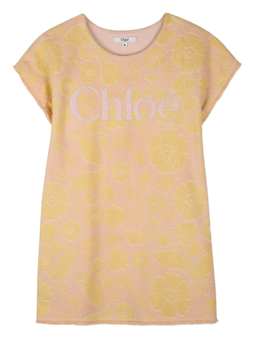 

Платье с цветочным принтом Chloé Kids, желтый