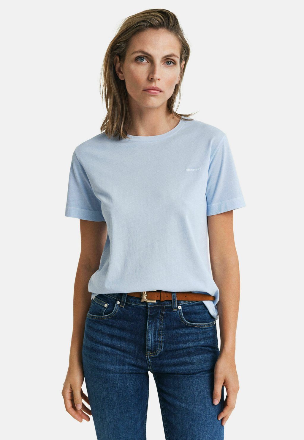 

Базовая футболка SUNFADED CREW NECK GANT, синий