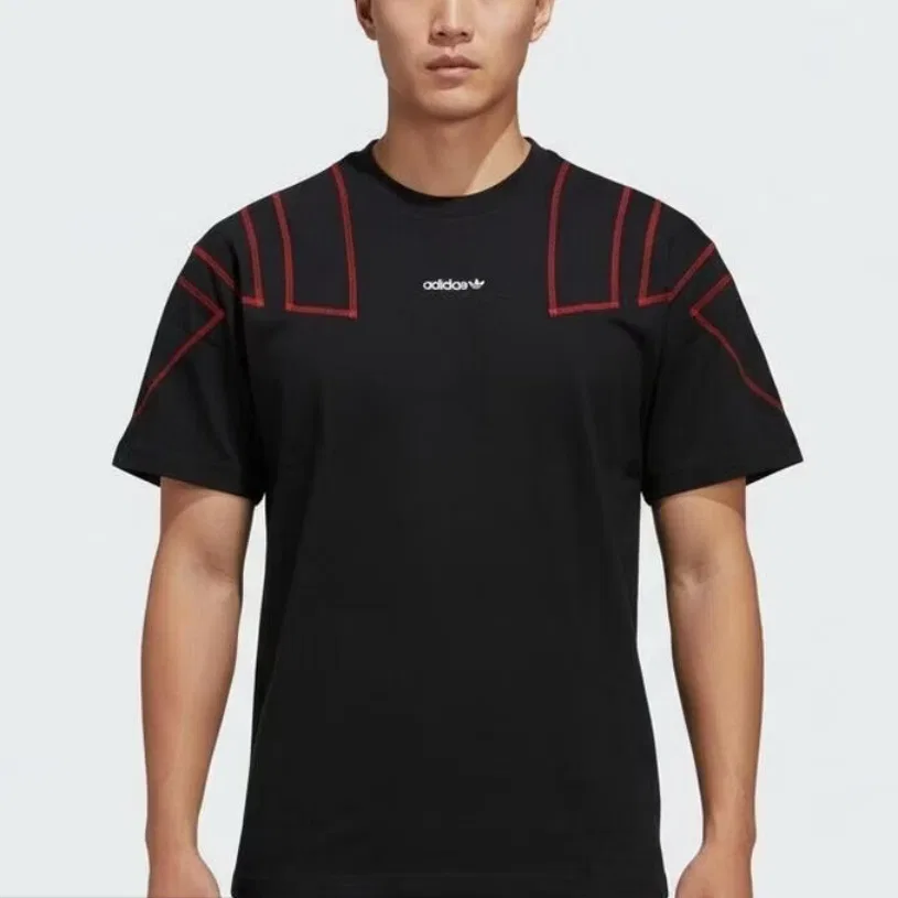 Футболка мужская black crew neck moderate Adidas Originals — фото 4