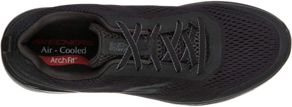 Кроссовки Skechers Herren Go Walk Arch Fit IdyllicSneaker, Black Textile Synthetic Trim — фото 4