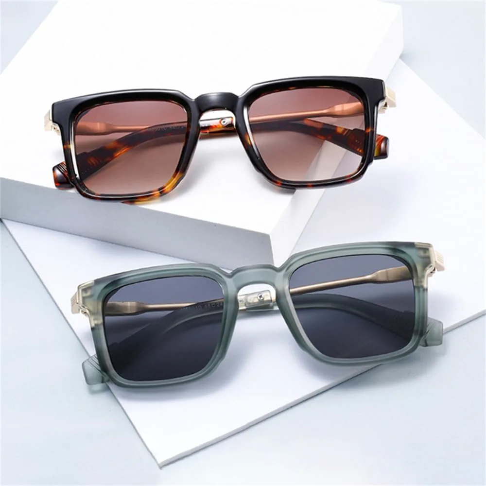 

Солнцезащитные очки Retro Rivets для мужчин, солнцезащитные очки с градиентным зеркальным покрытием и защитой от УФ-излучения UV400 для женщин HCPIHF, Tea Tea Mirror