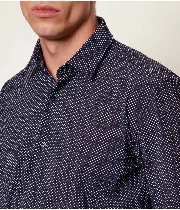 Футболка P-HANK-SK-261 custom slim fit Boss, темно-синий — фото 4