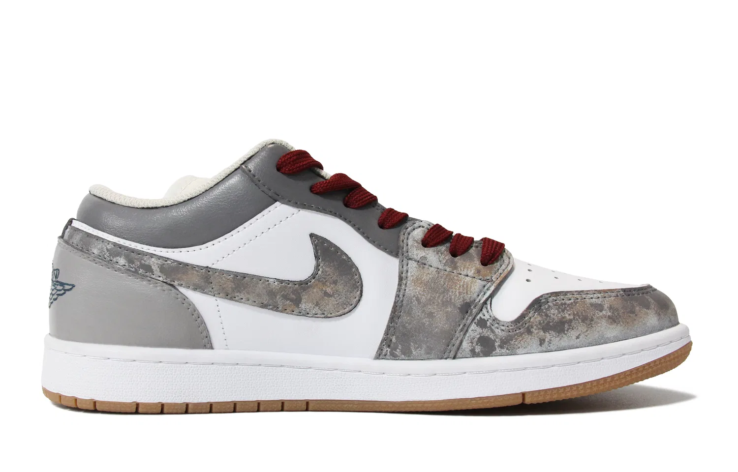 Кроссовки баскетбольные ретро Jordan Air Jordan 1 белый/красный/серый — фото 3