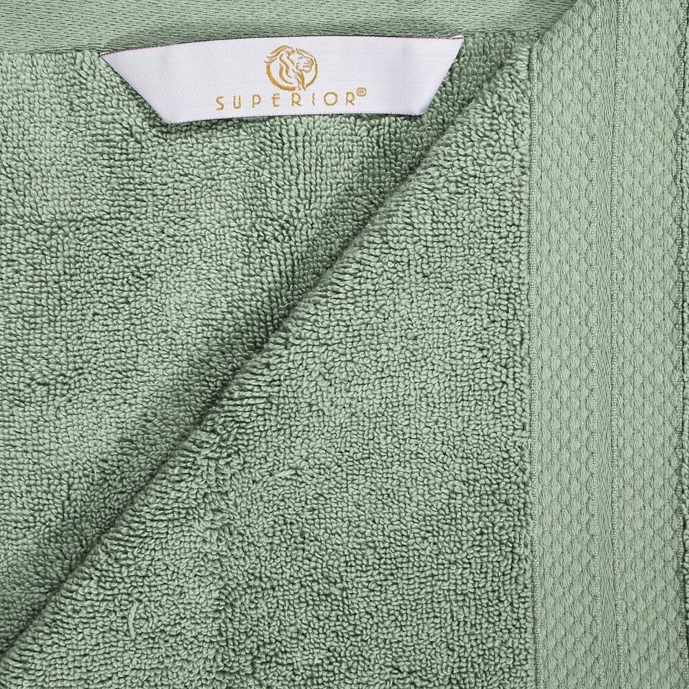 SUPERIOR Набор из 12 высоковпитывающих мочалок из турецкого хлопка, цвет Olive Green — фото 3