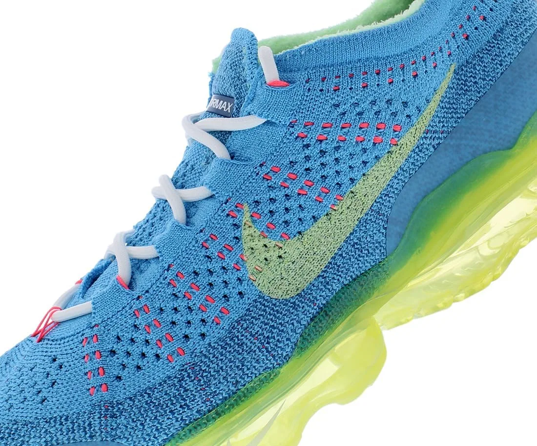 Мужские беговые кроссовки Nike Air Vapormax 2023 Flyknit, Baltic Blue/Green Abyss/Hot Punch/Citron Tint — фото 2