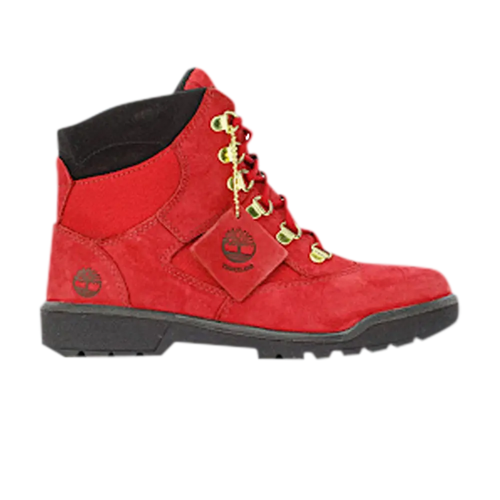 Ботинки подростковые Timberland 6 Inch Field, темно-красный / черный