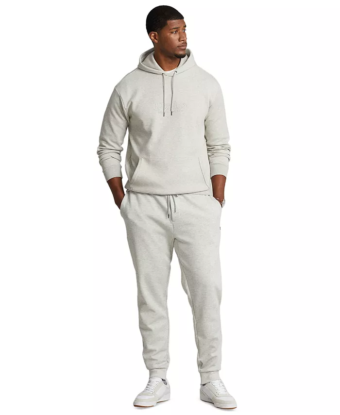 Мужские утепленные спортивные брюки Big & Tall Double-Knit Jogger Pants Polo Ralph Lauren, серый — фото 4