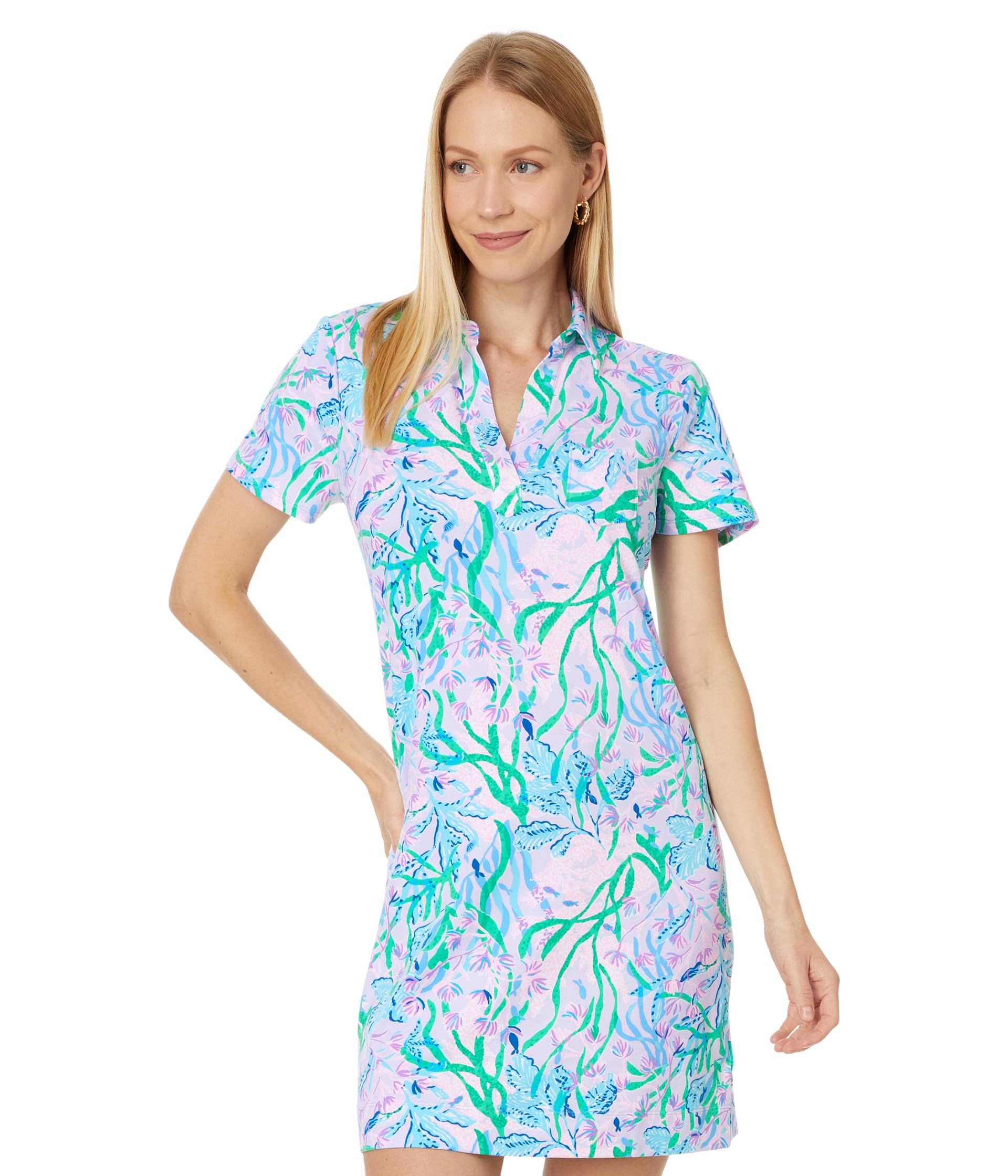 

Платье Lilly Pulitzer Dune Upf 50+ Short Sleeve, Multi Seacret Escape
