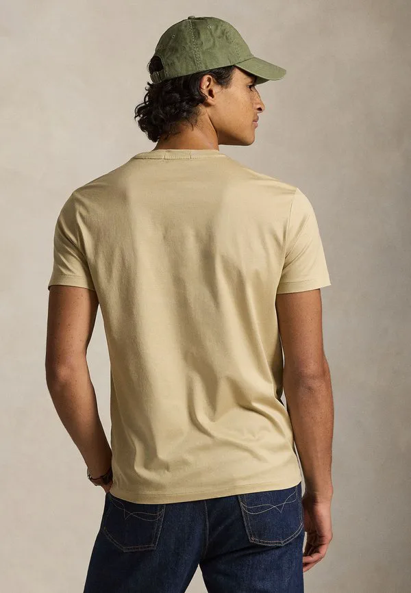 Футболка стандартного кроя lisle, базовая футболка Polo Ralph Lauren, Coastal Beige — фото 3