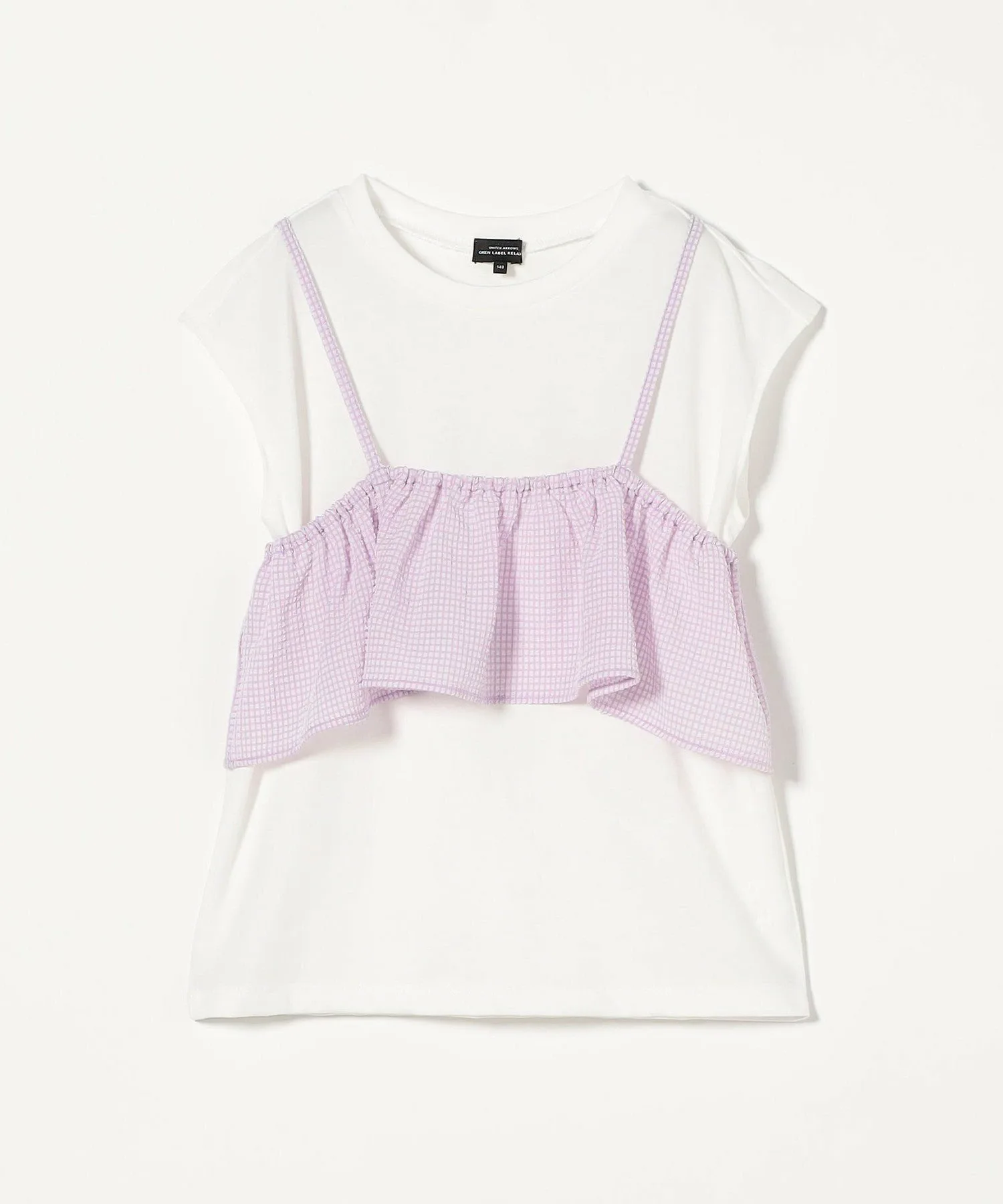 Футболка + майка с оборками / Детский размер 140-160 см United Arrows Green Label Relaxing, OFF WHITE