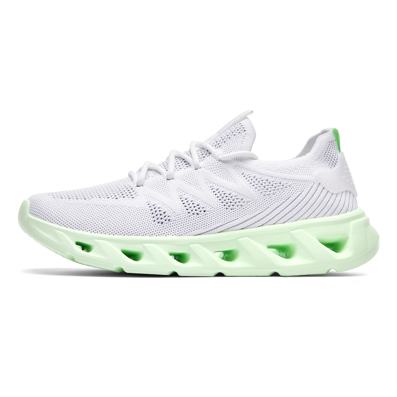 Мужские кроссовки Low-Top Running Shoes SHADOWFAX, бело-зеленые — фото 3