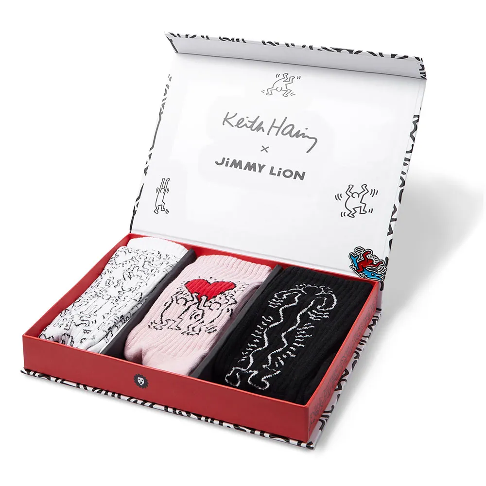 

Длинные носки Jimmy Lion Keith Haring, 3 пары, мультиколор