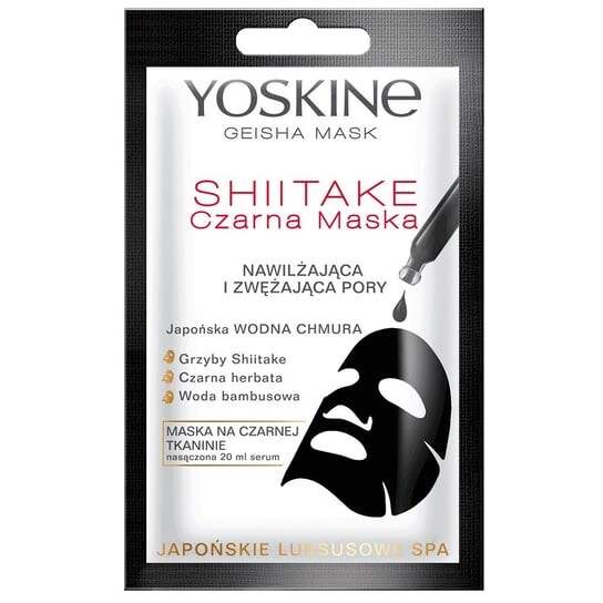 

Маска Шиитаке на черной ткани, 20 мл Yoskine, Geisha Mask