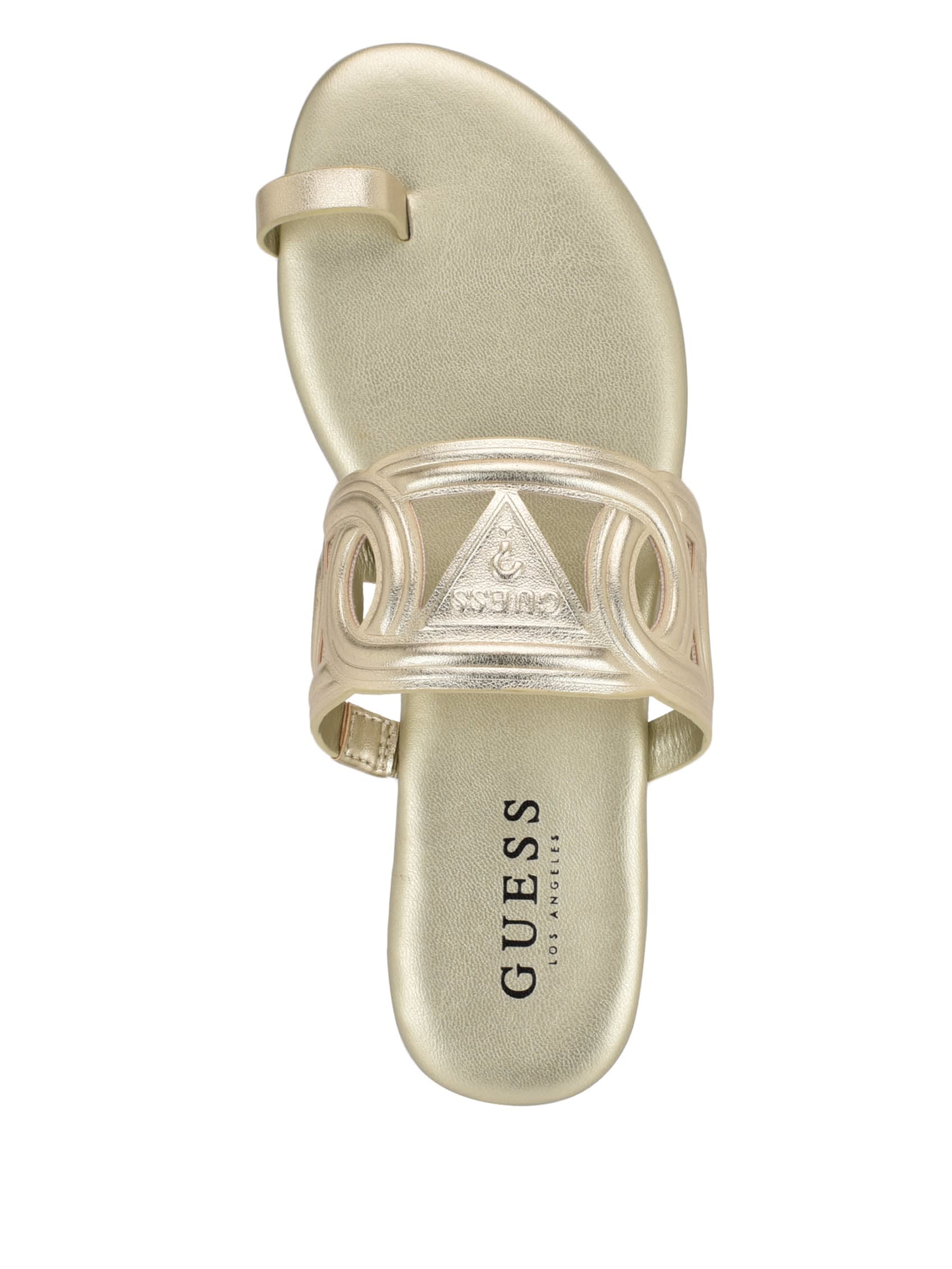 Сандалии Loons с вырезом и кольцом на пальце Guess Factory, золотой — фото 4