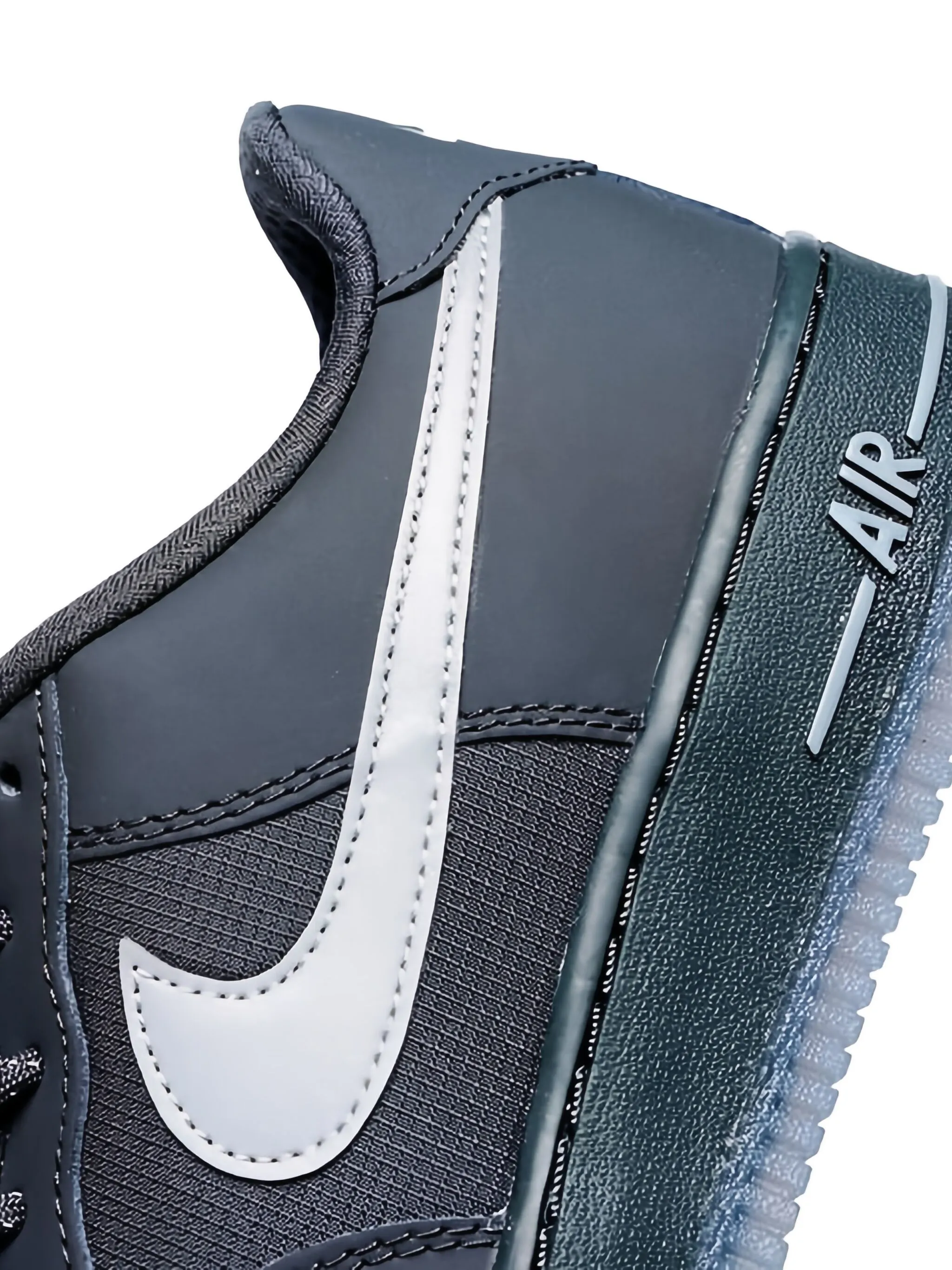 Кроссовки Air Force 1 Reflective Swoosh Nike Kids, серый — фото 2
