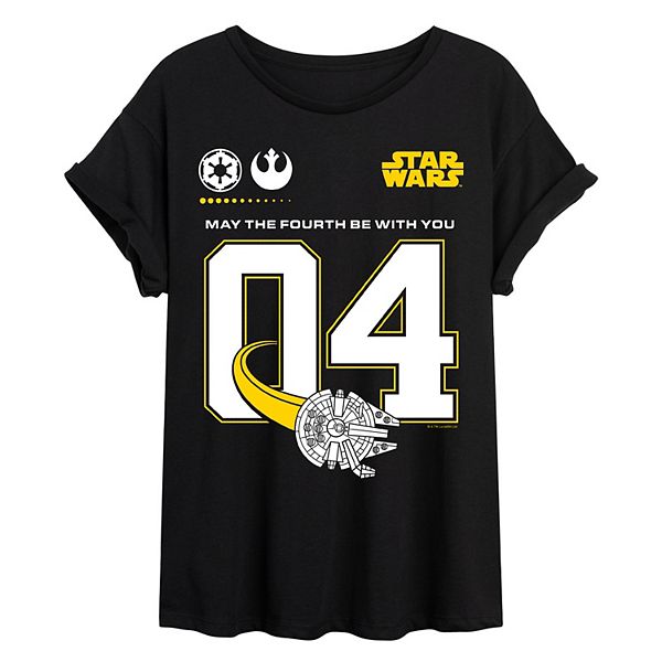 

Футболка Juniors' May the Fourth be with you oversized Star Wars