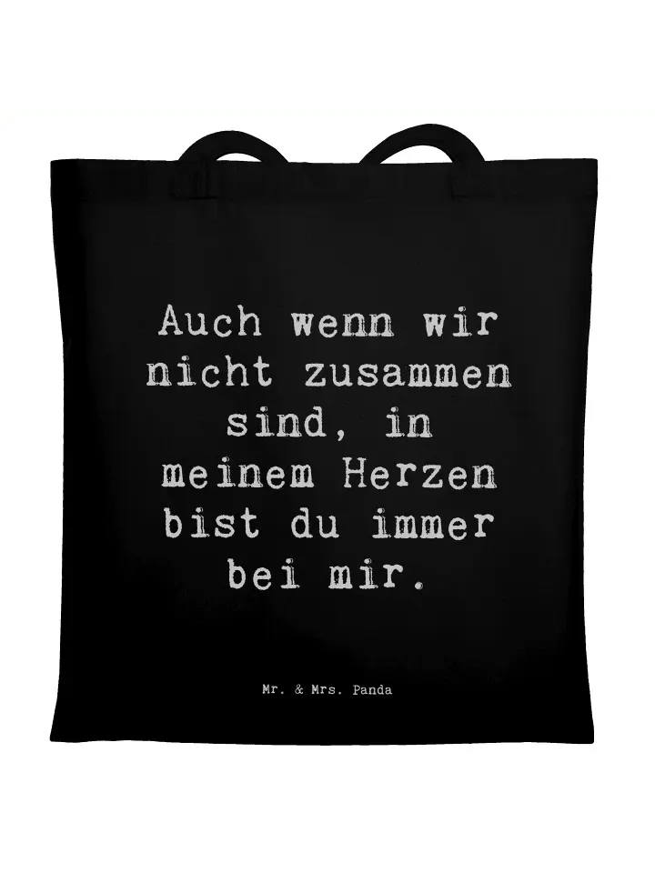 

Сумка для переноски Mr & Mrs Panda Spruch Trennung von den Eltern, черный
