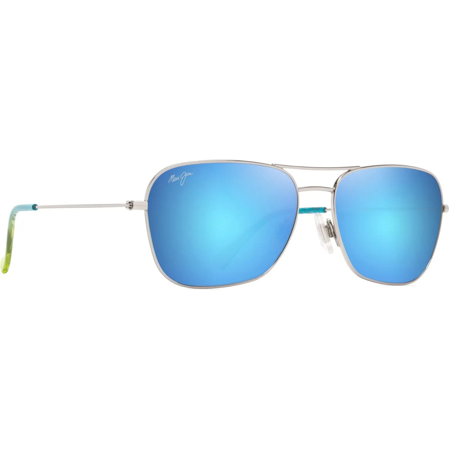 

Науао поляризованные солнцезащитные очки Maui Jim, Shiny Silver W/Blue & Green