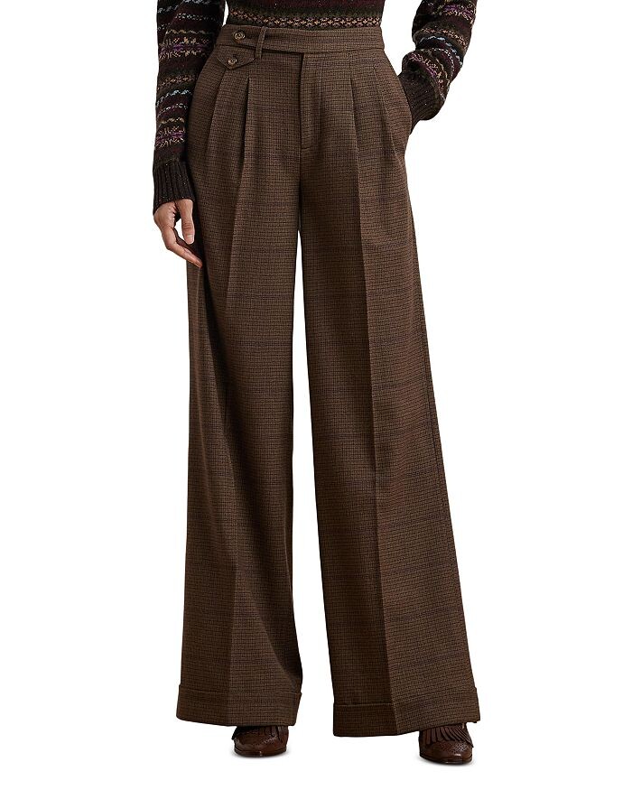 

Lauren Ralph Lauren Широкие шерстяные брюки, мультиколор
