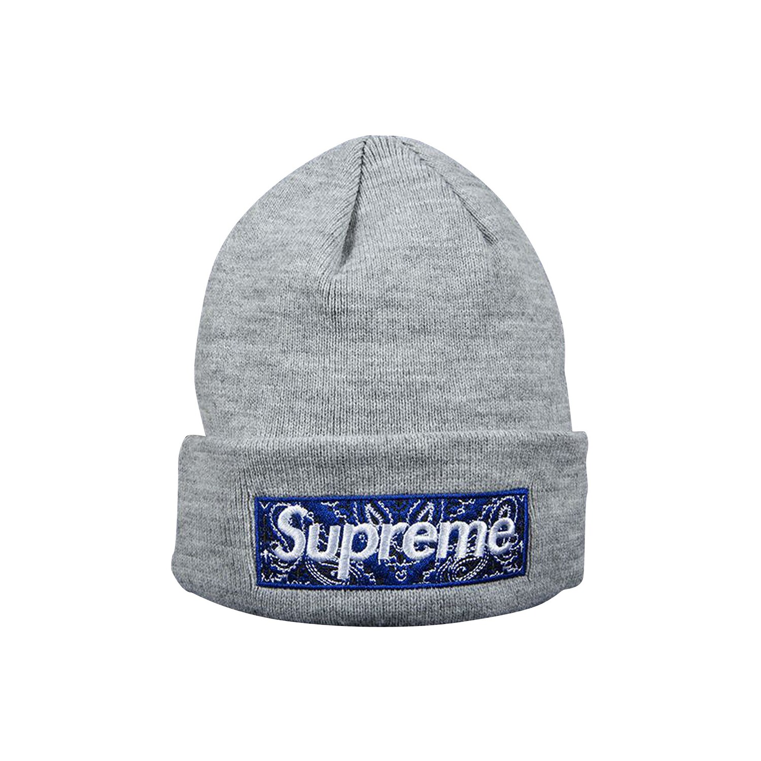 

Шапка-бини Supreme x New Era Bandana Box Logo, Heather Grey