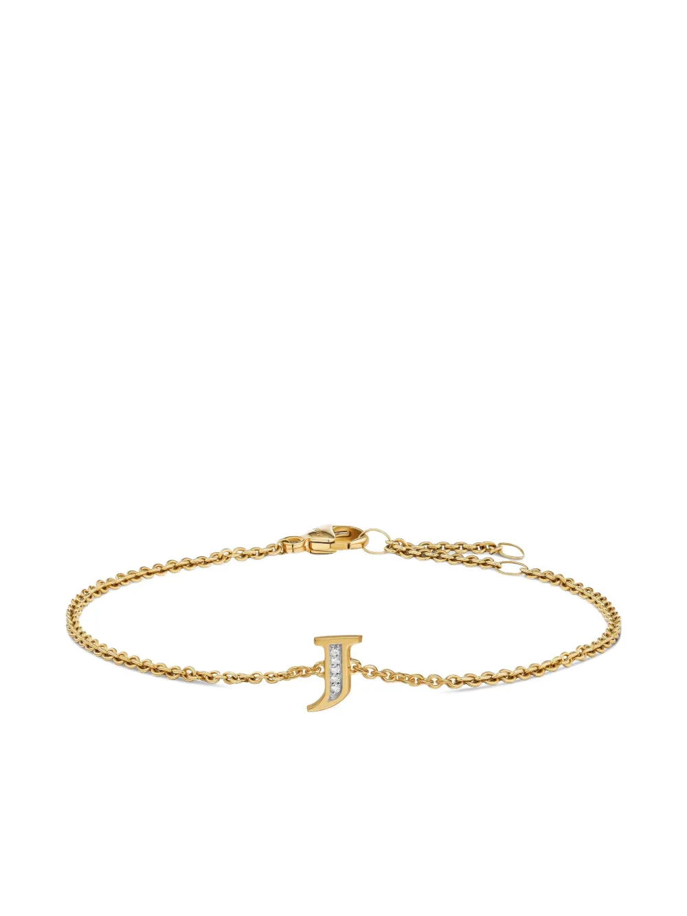 

Браслет Petite Pav Initial из желтого золота с бриллиантами David Yurman, золотой