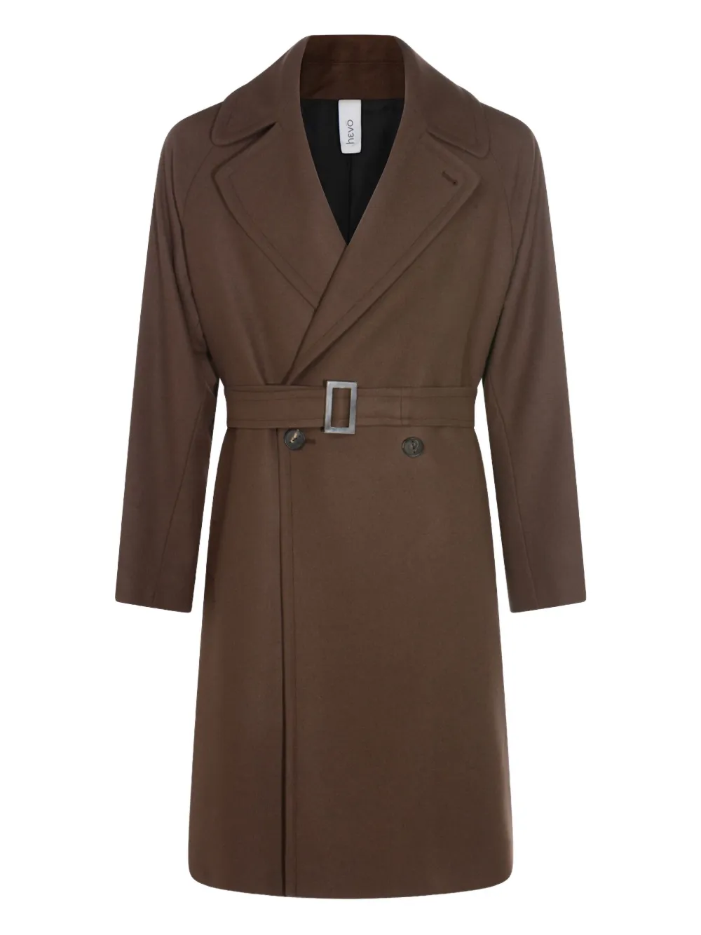 

Пальто с поясом и двубортной застежкой Hevo, коричневый