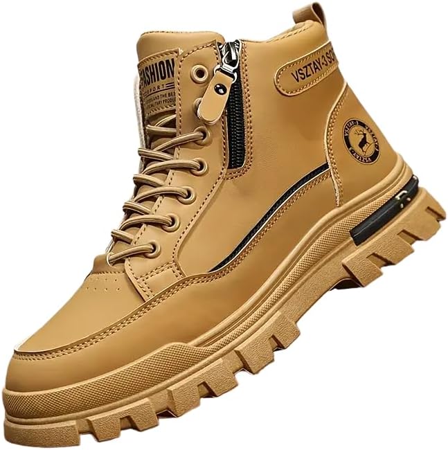 

Мужские спортивные ботинки на щиколотку - повседневные и спортивные, белые с зелеными акцентами, прочный верх из ПУ и стелька из ЭВА, застежка-молния и шнуровка, идеально подходят для повседневной одежды - на все сезоны, кроссовки Clolinde