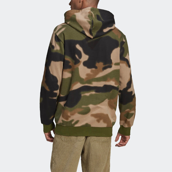 Толстовка adidas originals Athleisure Casual Sports Green Camouflage, зеленый — фото 4