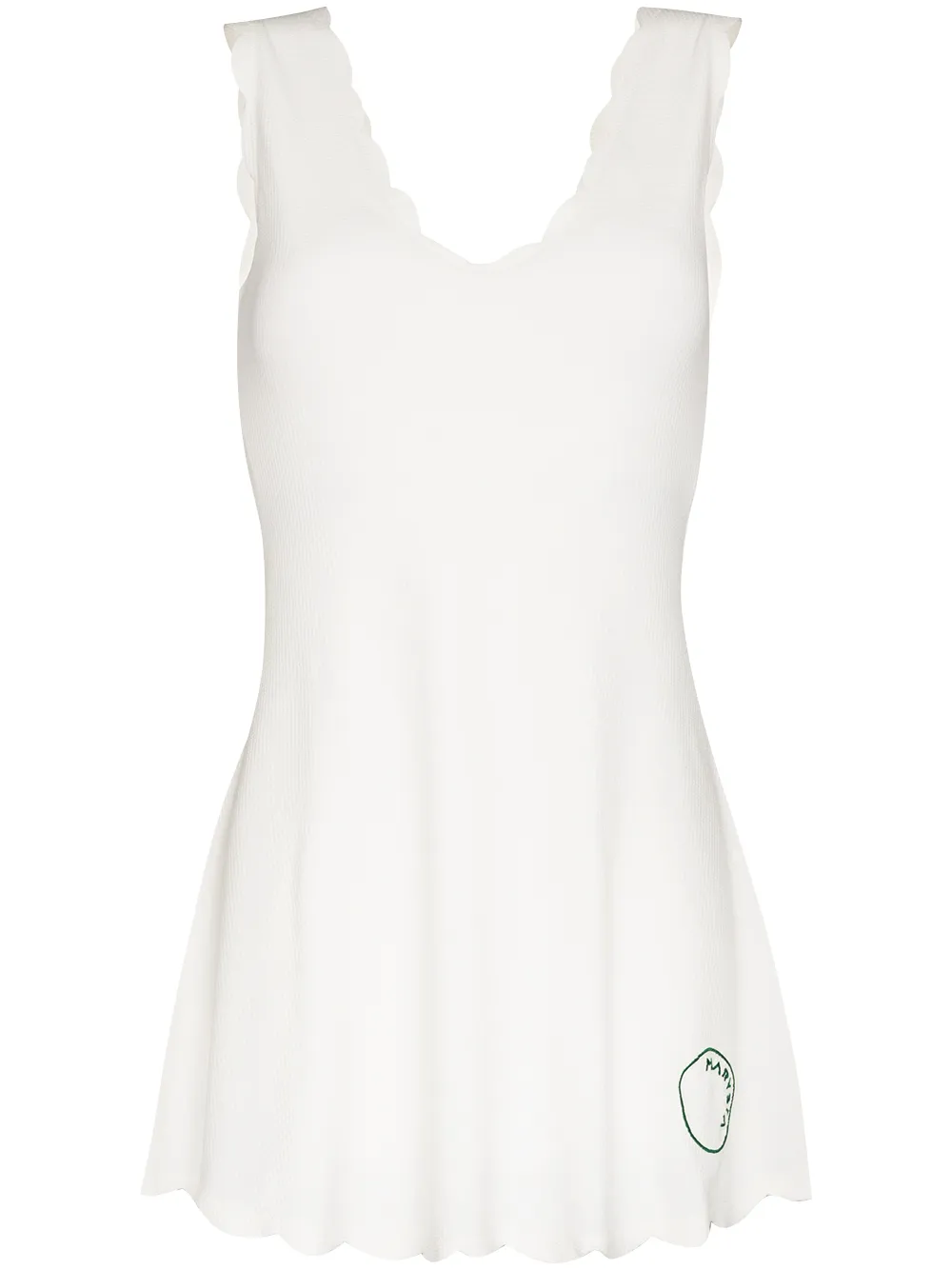 

Платье мини Venus с фестонами Marysia, белый