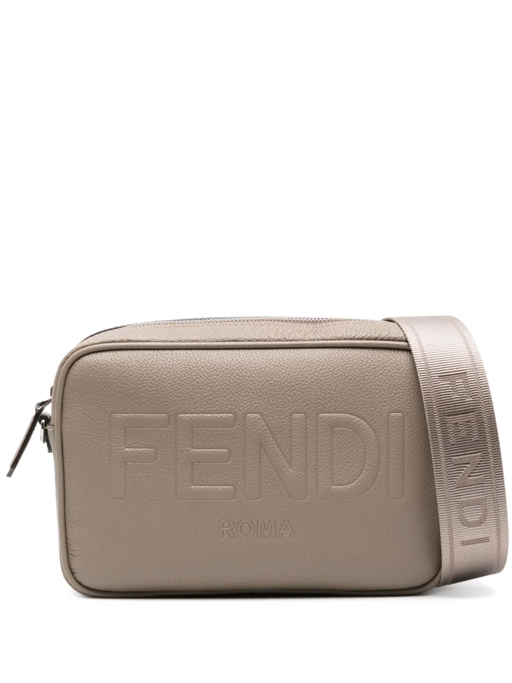 

Каркасная сумка с тисненым логотипом FENDI, коричневый