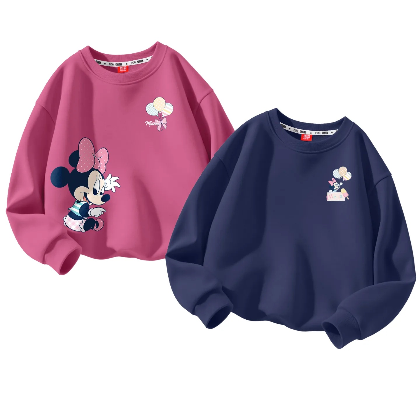 Детский свитшот с круглым вырезом Disney, Di F Small Flower K Powder+Dilorane K Navy Blue — фото 2