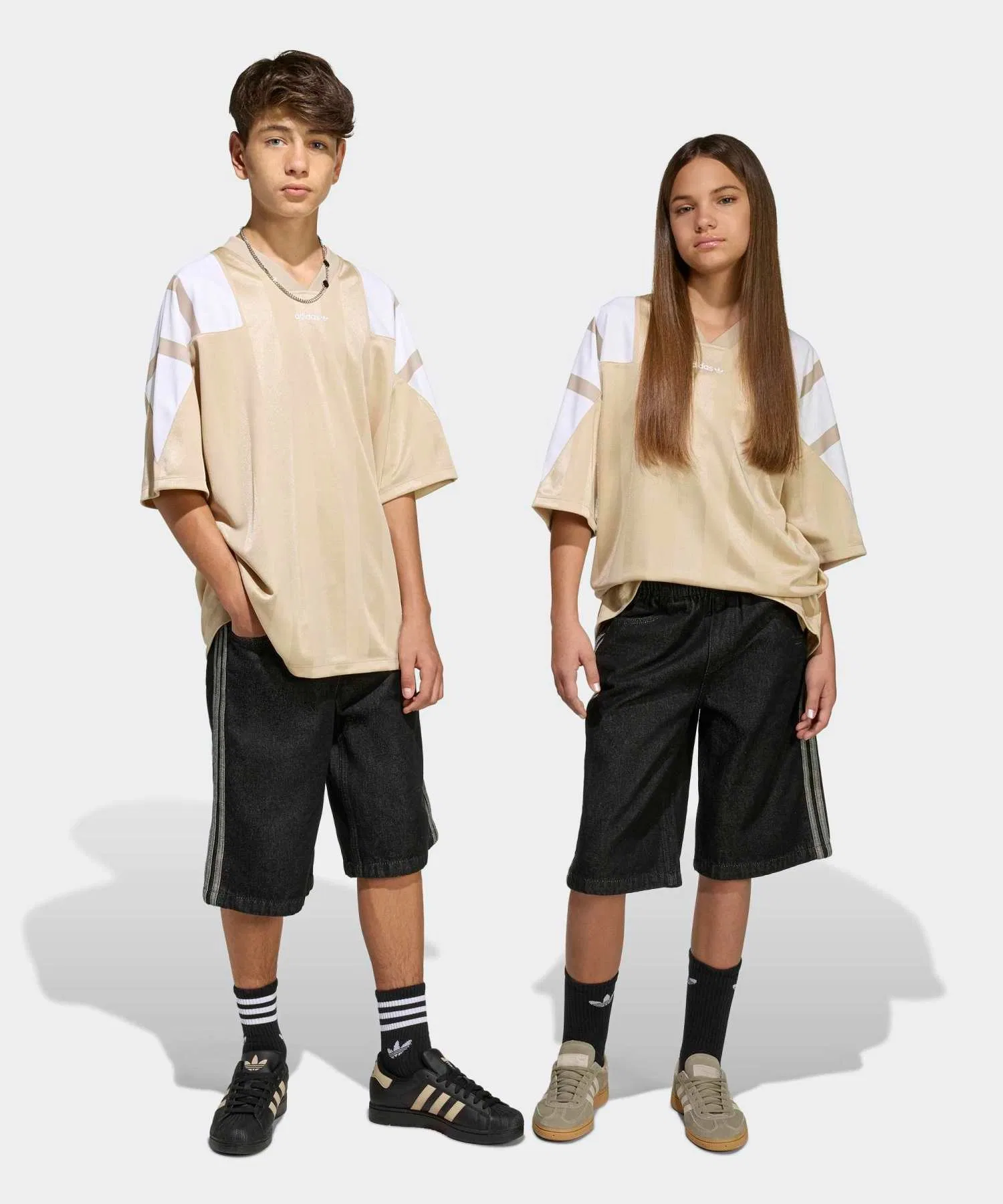 Детские джинсовые шорты adidas Originals чёрные