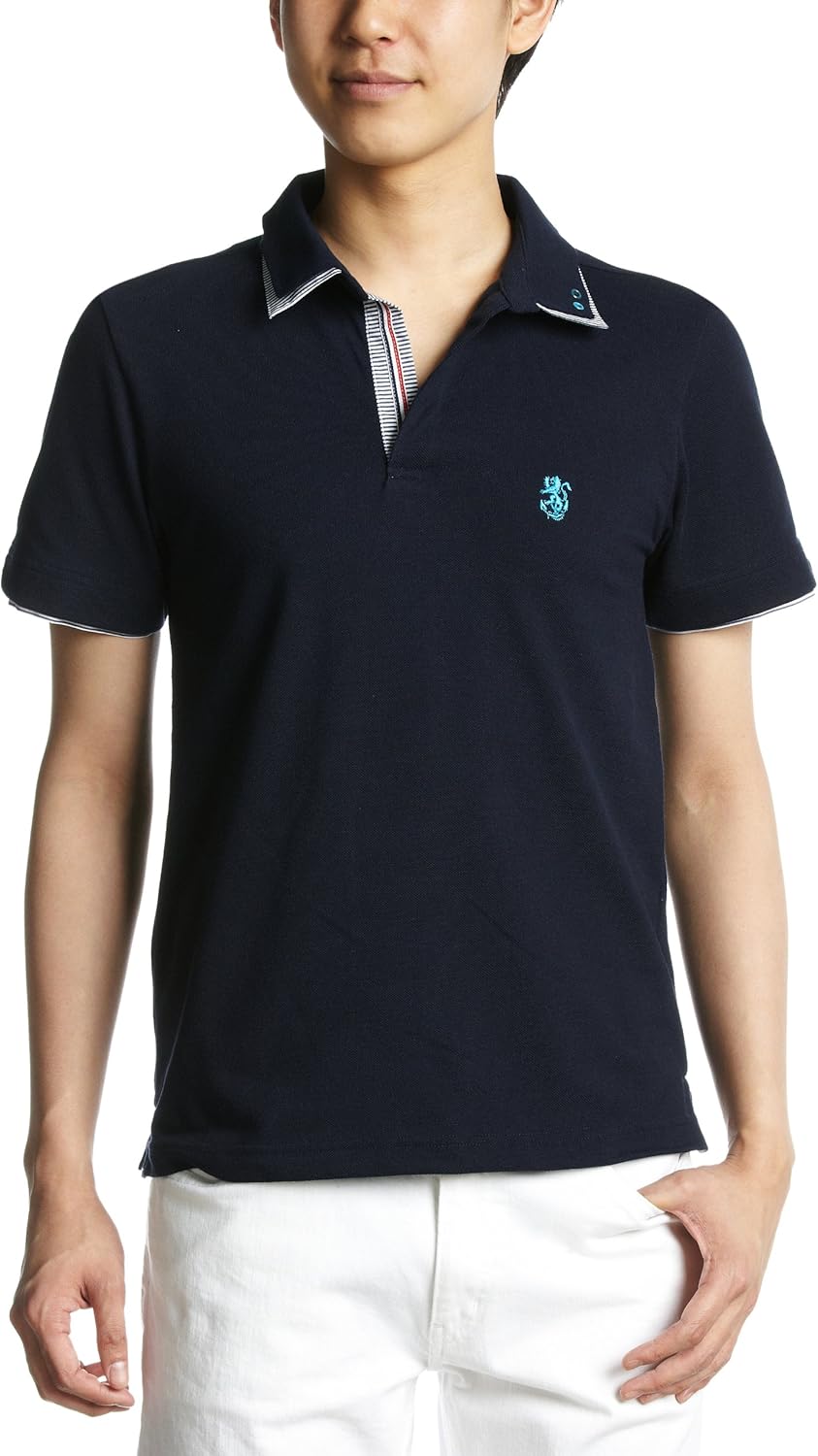 

Поло PINC PONC Skipper с двухсекционной полосой на воротнике Pincponc, темно-синий