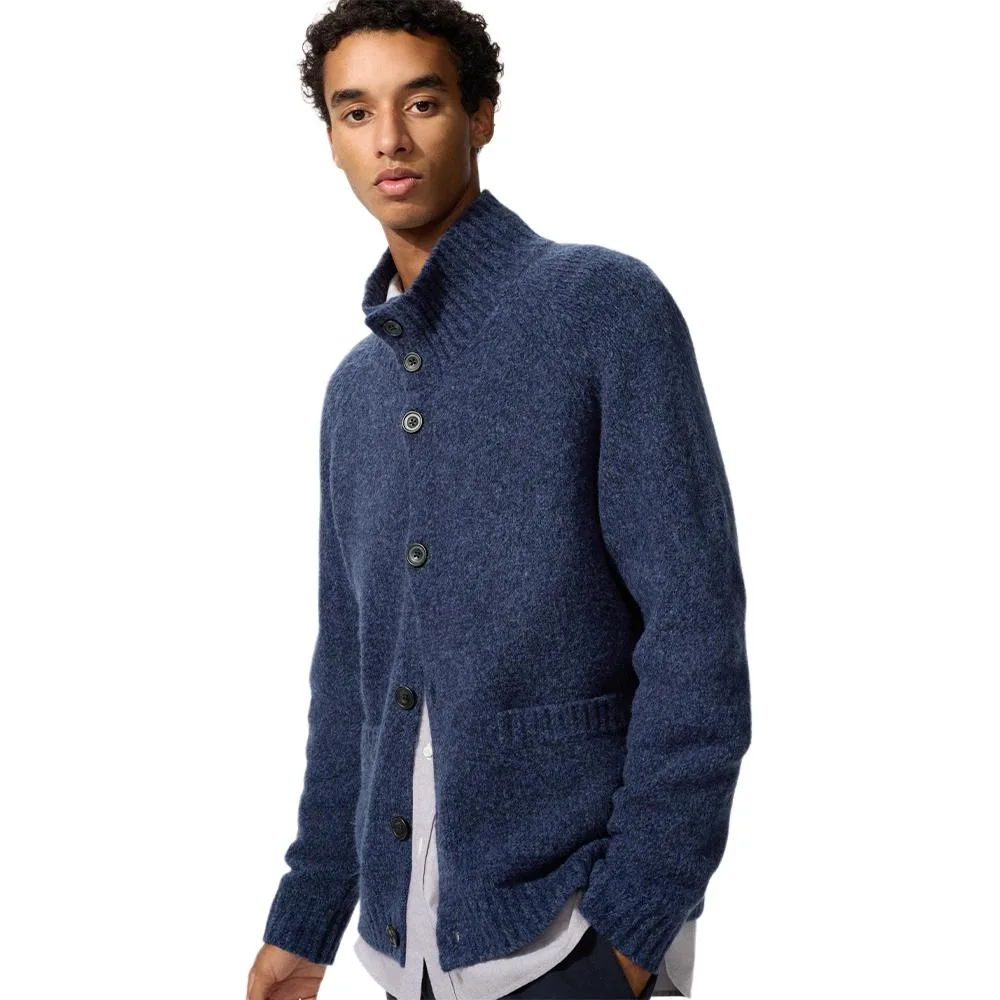 Кардиган унисекс с круглым вырезом UNIQLO, Sea Blue