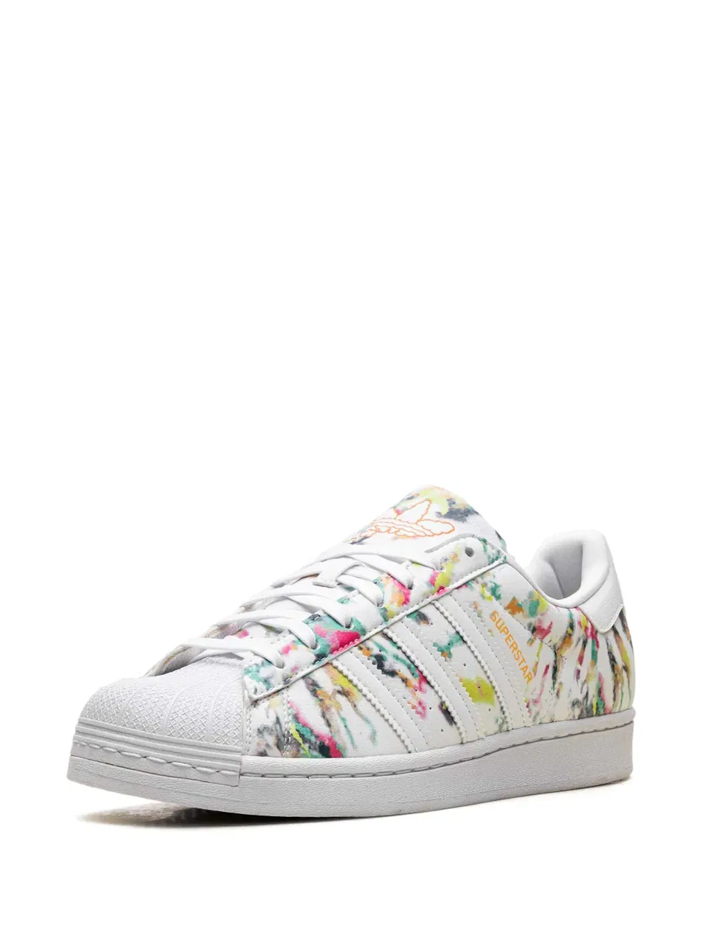 Кроссовки Superstar с акварельным рисунком Adidas, белый — фото 2