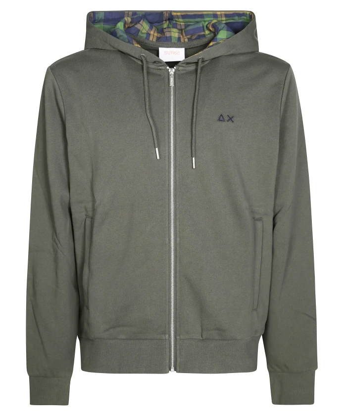 

Толстовка на молнии с контрастной тканью Sun68, зеленый