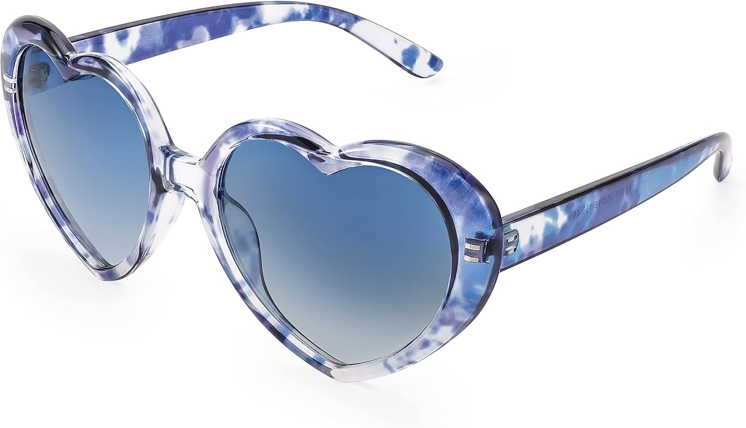 

FEISEDY Поляризованные солнцезащитные очки в форме сердца, увеличенного размера, в винтажном стиле, модные, для женщин, защита от ультрафиолета UV400, модель B2337, Blue Tortoiseshell Frame & Gradual Blue Lens