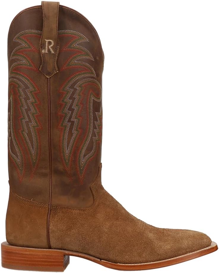 

Мужские повседневные ботинки R. Watson с широким квадратным носком из грубой кожи - коричневые R. Watson Boots