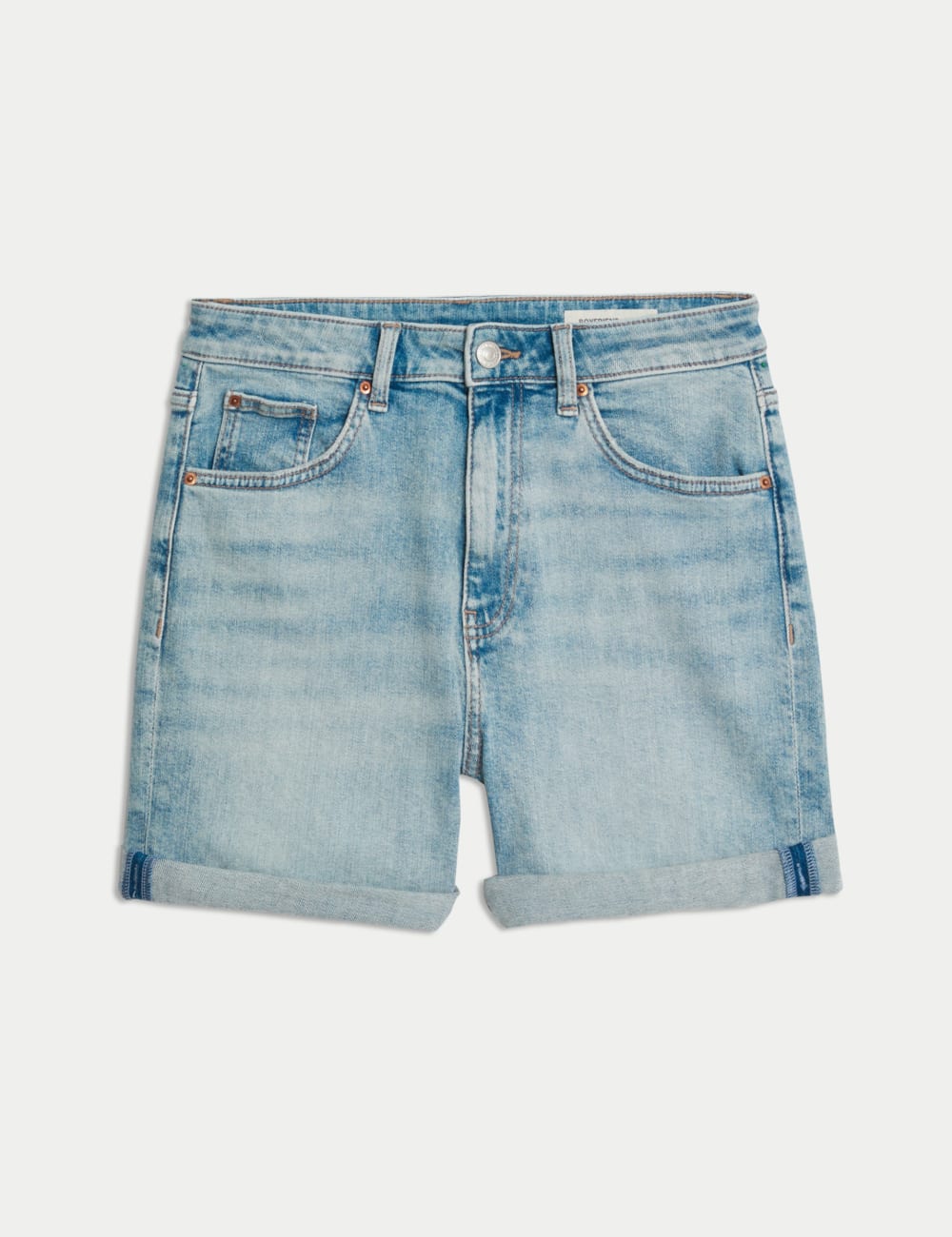 

Джинсовые шорты бойфренда Marks & Spencer, светлый индиго