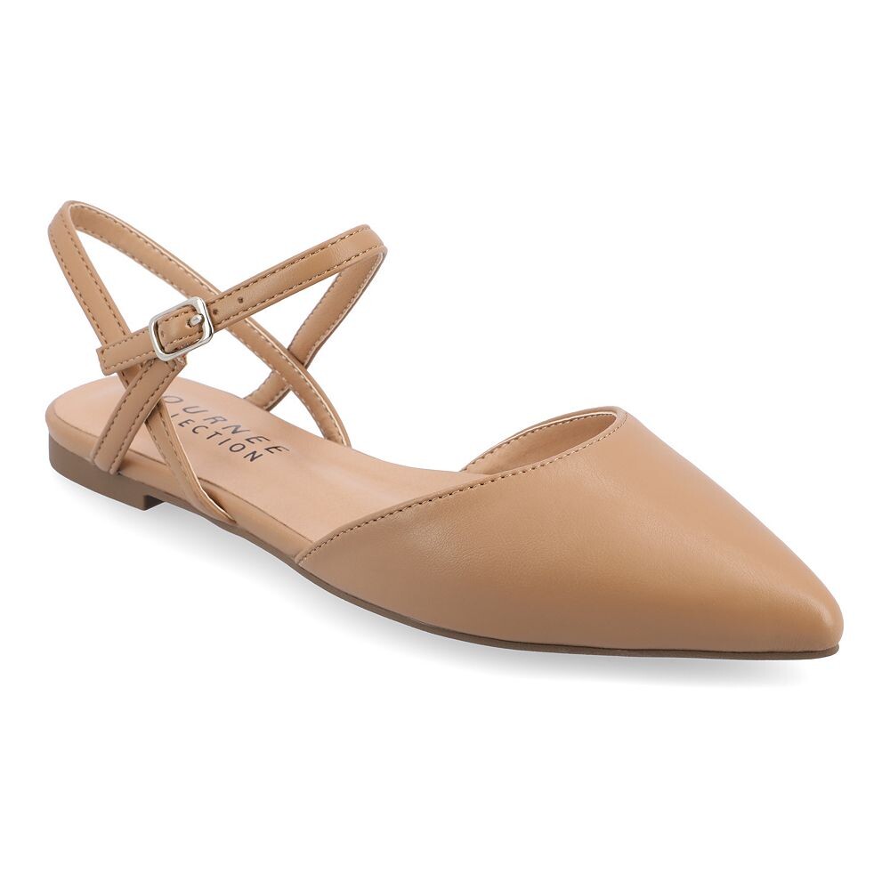 Женские балетки на плоской подошве из пены Tru Comfort Foam Superнатуральных оттенков Journee Collection Martine, цвет Carmel