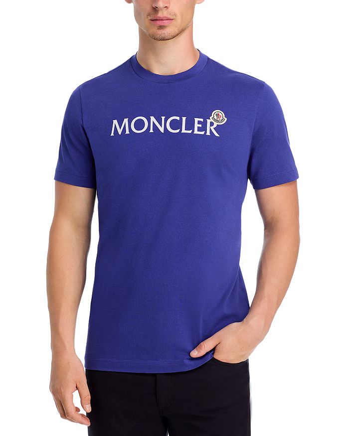 

Футболка с коротким рукавом и логотипом Moncler, синий