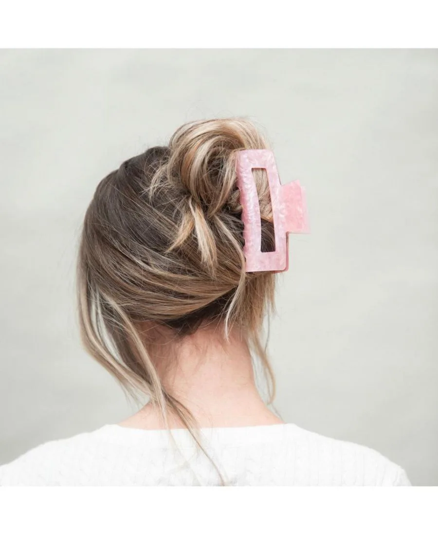 Headbands of Hope Большая прямоугольная клипса-зажим - розовая — фото 3