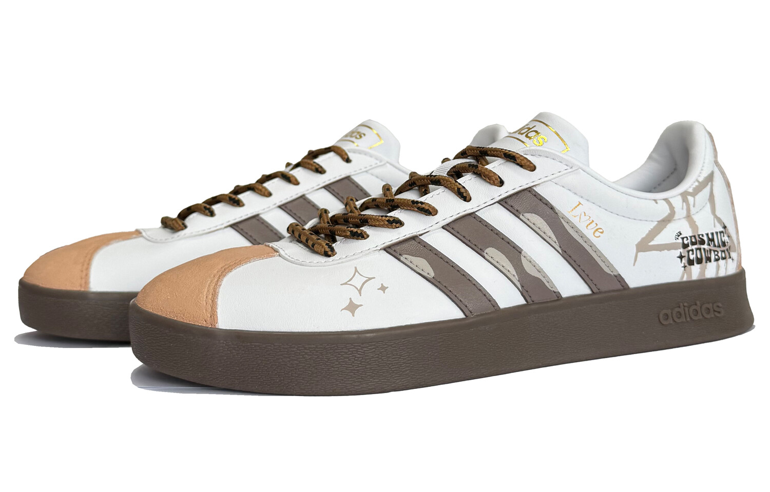 

Кроссовки adidas Vl Court Skateboarding Shoes Unisex Low-top White/coffee, слоновая кость, Бежевый, Кроссовки adidas Vl Court Skateboarding Shoes Unisex Low-top White/coffee, слоновая кость