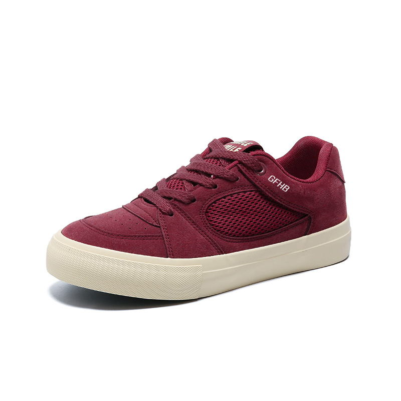 

Износостойкие, легкие, амортизирующие, низкие детские кроссовки для скейтбординга, подростковые Kung Fu partners, бургундия