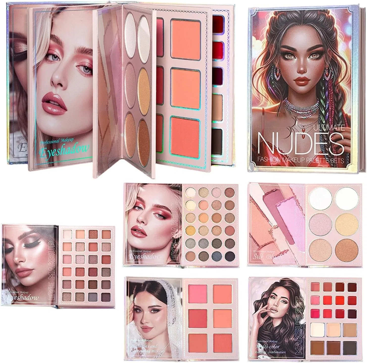 Палетка для макияжа Fashion Book Style, мультифункциональная, 60x1.2г+12x4г+6x3г