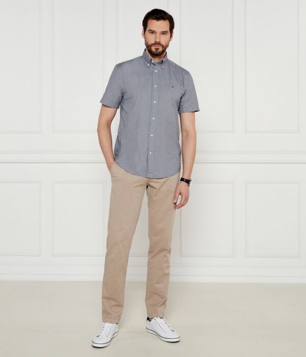 Рубашка thflex poplin гусиная лапка Regular fit Tommy Hilfiger, черный — фото 2