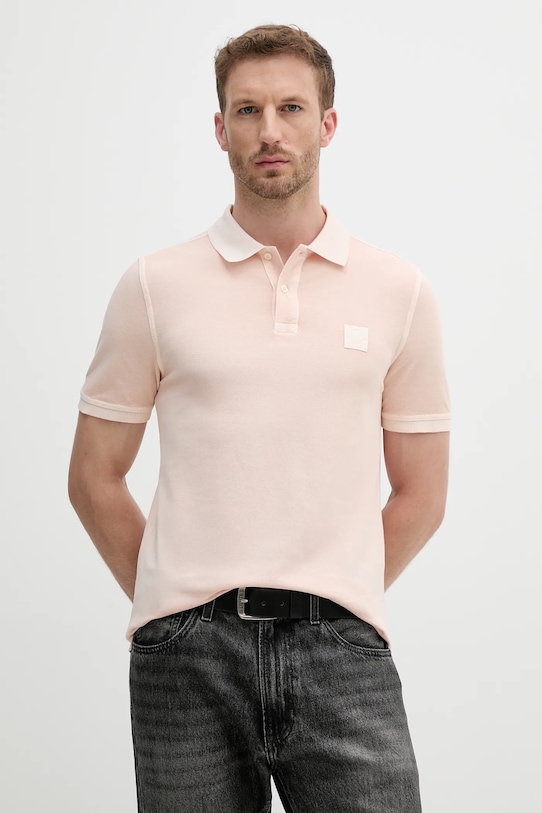 

Хлопковая поло United Colors Of Benetton, оранжевый